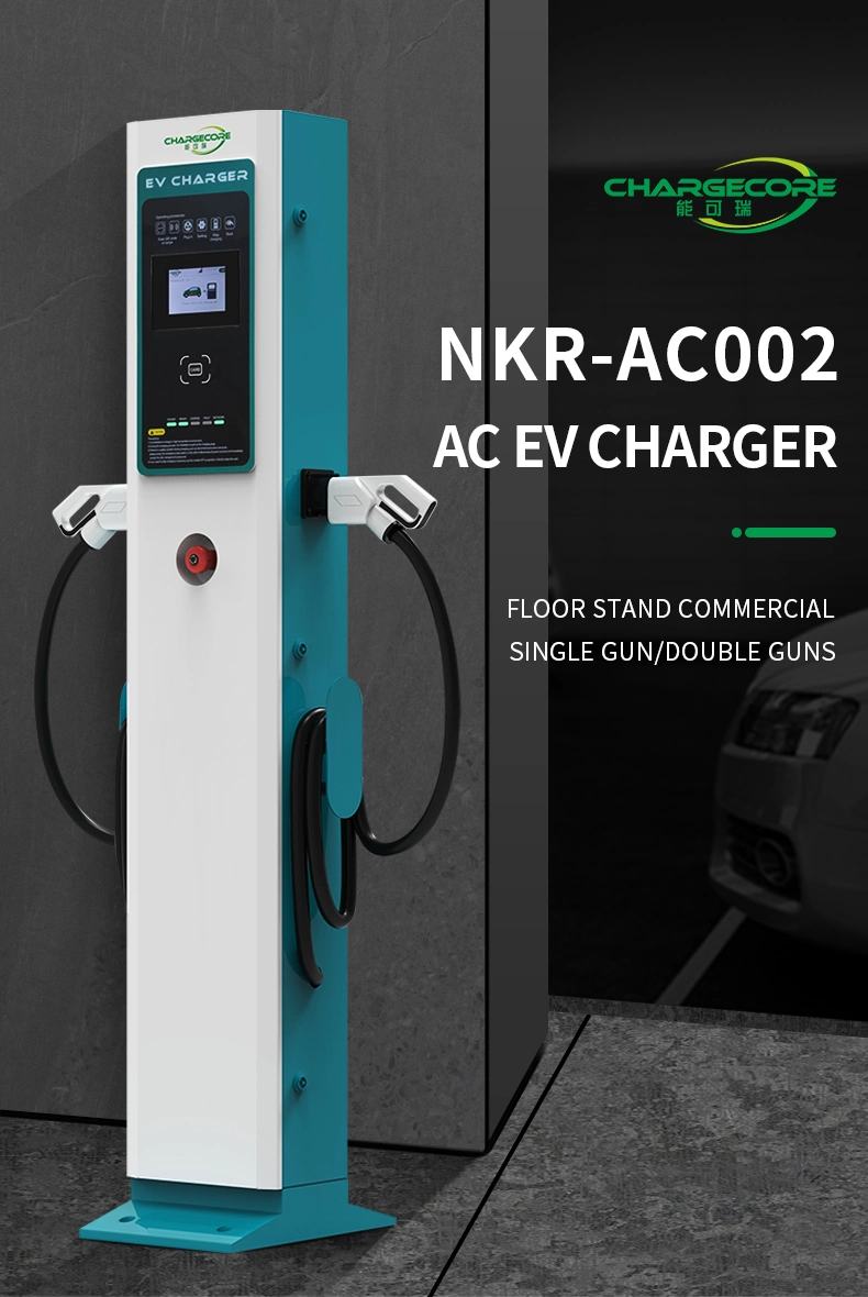 Hot Sale 7/22/43 Kw EV Charger for Electric Vehicles Ocpp1.6j Type1 Type 2 Car Charging Station